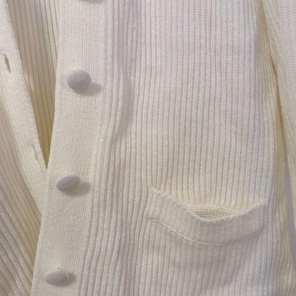 ☼Vintage Knit White Cardigan☼ - Picture 4 of 6